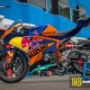 Decal Stiker Suzuki GSX-R150 BLUE REDBULL ORANGE